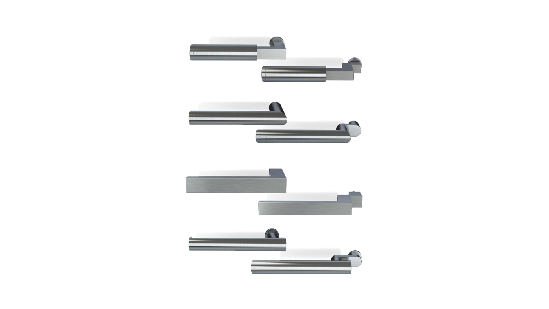 3d rendering overview of MHB steel handles