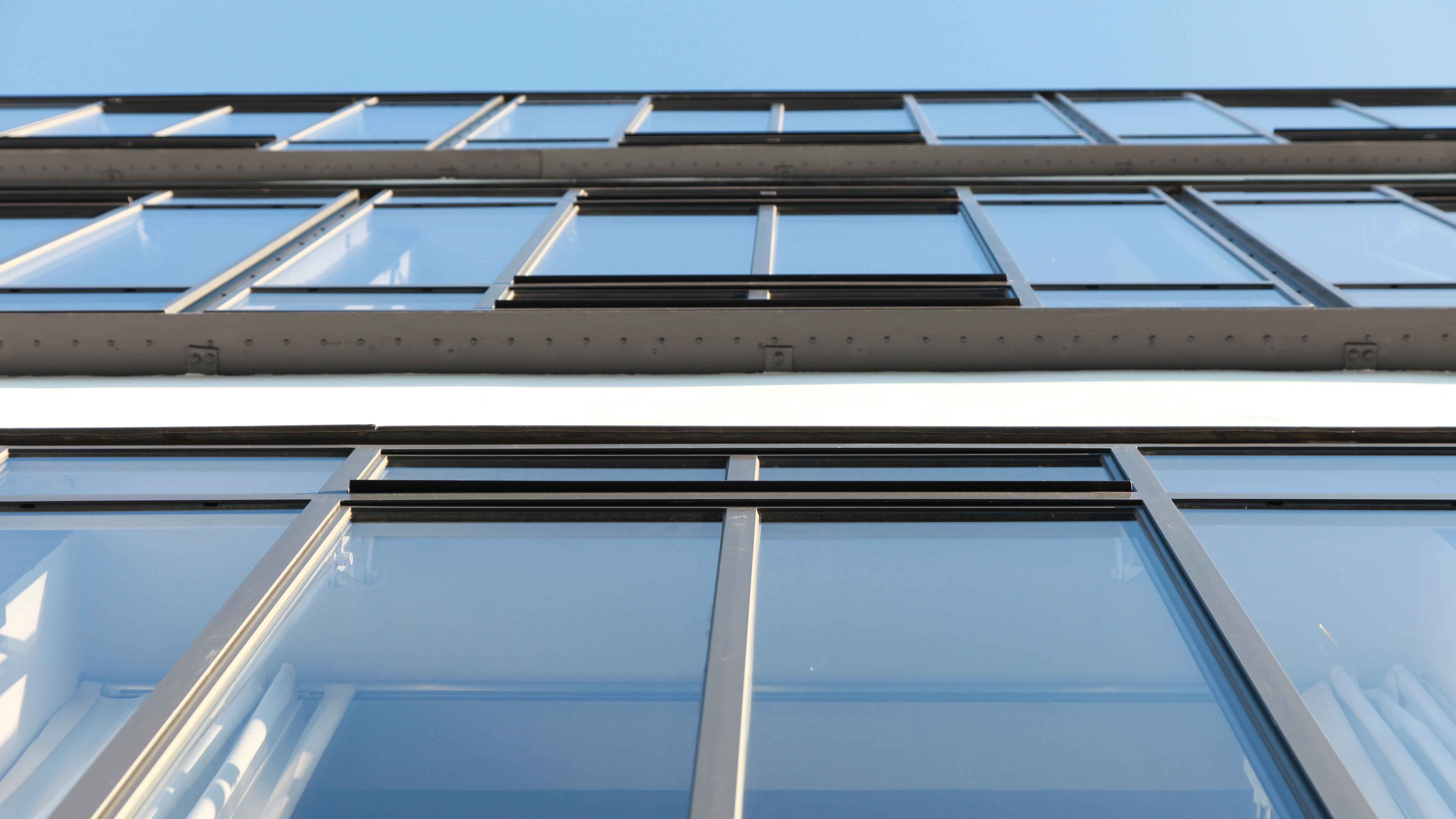 Bauhaus Dessau Atelier north facade with steel glazed windows