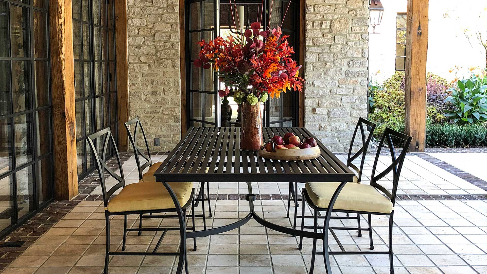 A fabulous outdoor dining table